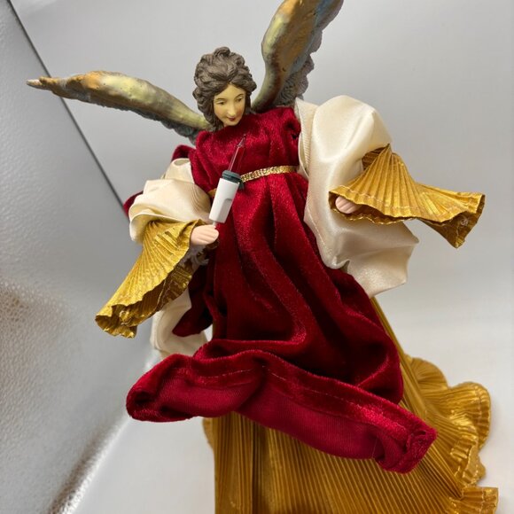 Vintage Christmas Angel Tree Topper Christmas Decor with Lights Not Working - Picture 5 of 16